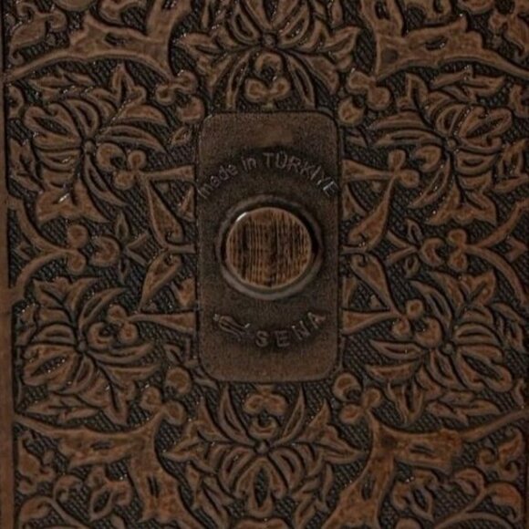 Decorative Turkish Coffee or Tea Serving Tray Metal Footed Ornate Aged Brown - Picture 8 of 8